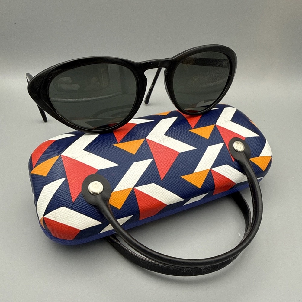 Serengeti 5560V Authentic Sunglasses Black Cat Eye SIGNIA Vintage  & Handle Case